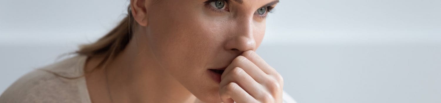 Women feeling uncomfortable being alone, an effect of dependent personality disorder. Woman feeling uncomfortable being alone, an effect of dependent personality disorder.