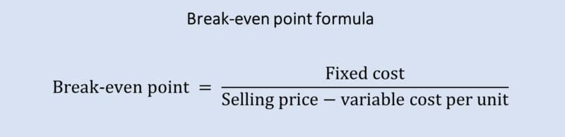 Break-even point formula Break-even point formula
