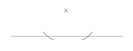 Bisecting a line step 2