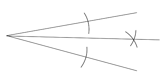 Bisecting angles using a compass