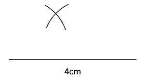 Compass points from straight line