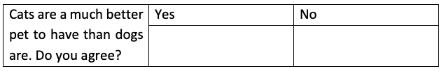Designing a survey Leading question