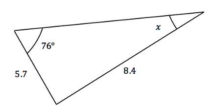 More trigonometry rules Sine rule example 2