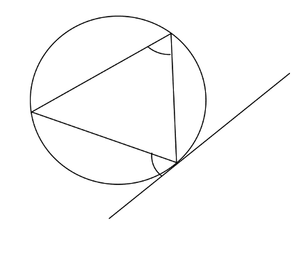 Constructing regular polygons Triangle in a circle with tangent