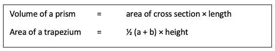 Nets, Capacity and Volume Volume and area formulae for prisms and trapezium