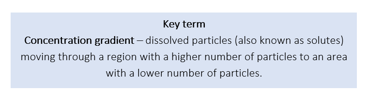 Concentration gradient