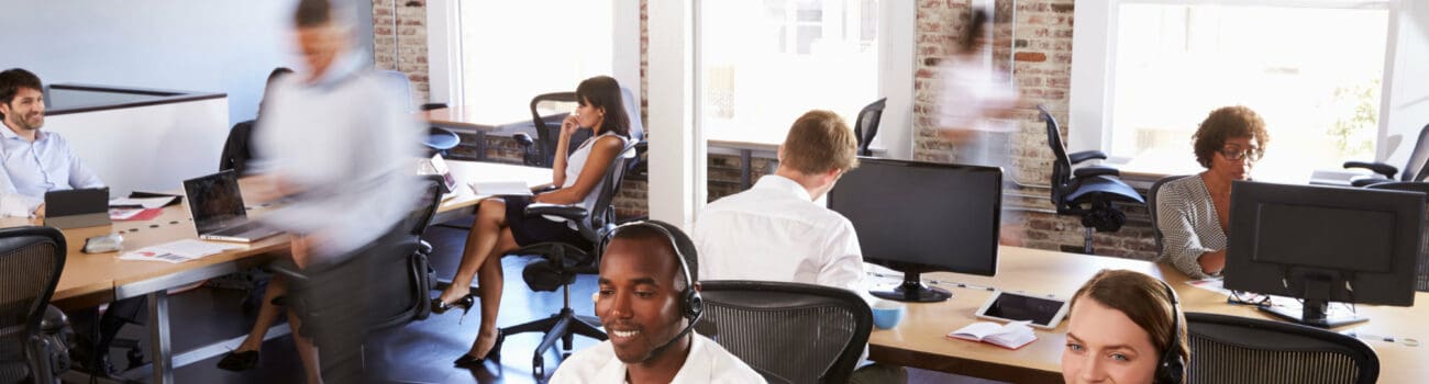 Customer service environment Customer service environment