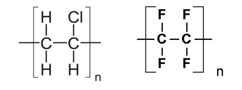 poly(chloroethene) and poly(tetrafluoroethene) polychloroethene and polytetrafluoroethene