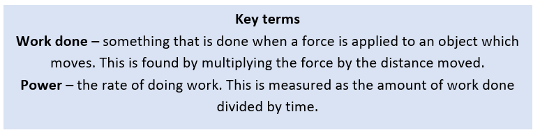 Work done keyterms Work done keyterms