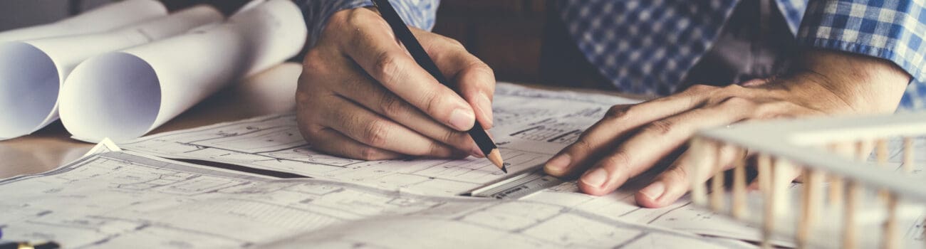 Architect designing a new building Architect designing a new building