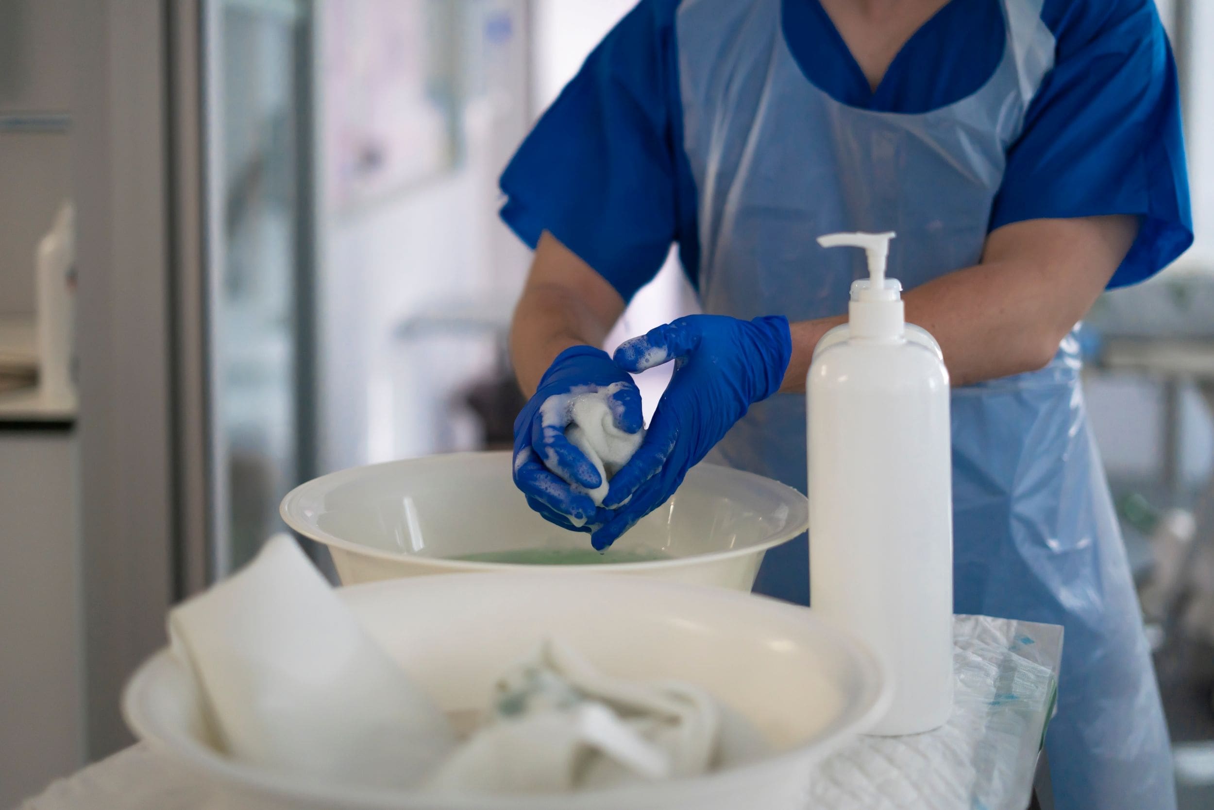 Infection control measures used in care